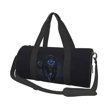 Спортивная сумка Черная Пантера, спортивная сумка с большим животным, модная Пара, портативная дизайнерская сумка, забавная дорожная сумка для фитнеса