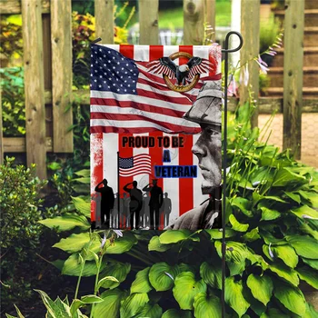 Флаг армии США, 3D Полная печать Садовых флагов, Подвесной флаг дома, Украшение сада двусторонней печатью 01