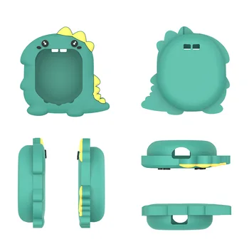 Силиконовый защитный чехол для игровой консоли Tamagotchi Uni (2023), защитный чехол с зеленым динозавром из мультфильма