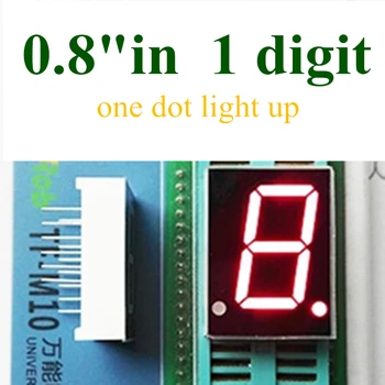 20ШТ 7-сегментный КРАСНЫЙ светодиодный дисплей 27,7 * 20 * 10 мм, трубка Nixie, 0,8 дюйма, 1-битная цифровая трубка, общий анод (одна точка)