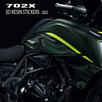 TRK702X 2023 Аксессуары для мотоциклов 3D Гель Набор наклеек из эпоксидной смолы Накладка на бак для Benelli TRK 702X 2023
