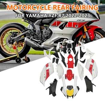 Мотоциклетный Обтекатель Для YAMAHA YZFR7 R7 2022-2023 Качественный ABS Полнокадровый Защитный Кожух Красно-Белый Комплект Обтекателей