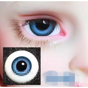Кукольные глаза Bjd Голубые Глазные яблоки из многослойного стекла 1/6 1/4 SD.14mm 16mm Бесплатная коробка Кукольных аксессуаров AG15