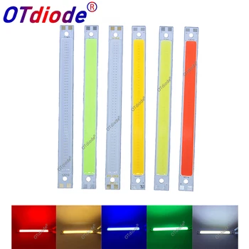 Светодиодная лента COB 120 * 10 мм, лампа 9 В 12 В постоянного тока, 10 Вт, теплый Белый, синий, красный, зеленый, ФЛИП-чипы для автомобильных светодиодных ламп cob