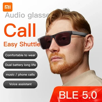 Очки Xiaomi, умные очки, многофункциональные наушники для прослушивания музыки, аудио для звонков по Bluetooth, Модные солнцезащитные очки для мужчин и женщин