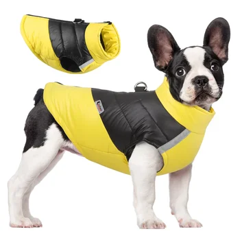 Водонепроницаемая зимняя одежда для собак, теплая хлопковая куртка для маленьких и крупных собак, пальто для щенка французского бульдога, костюм чихуахуа Йорка