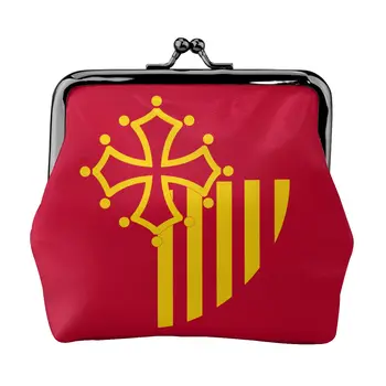 Кошелек для монет Flag Of Lanhuedoc-Roussillon Женская Мини-сумка Женская Сумка Держатель Для Ключей Кошелек