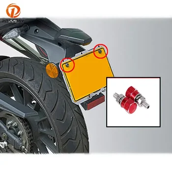 4шт 6 мм Аксессуары для мотоциклов Рамка номерного знака Крепежные Болты Винты Для Yamaha Kawasaki Ducati Suzuki Алюминий Универсальный